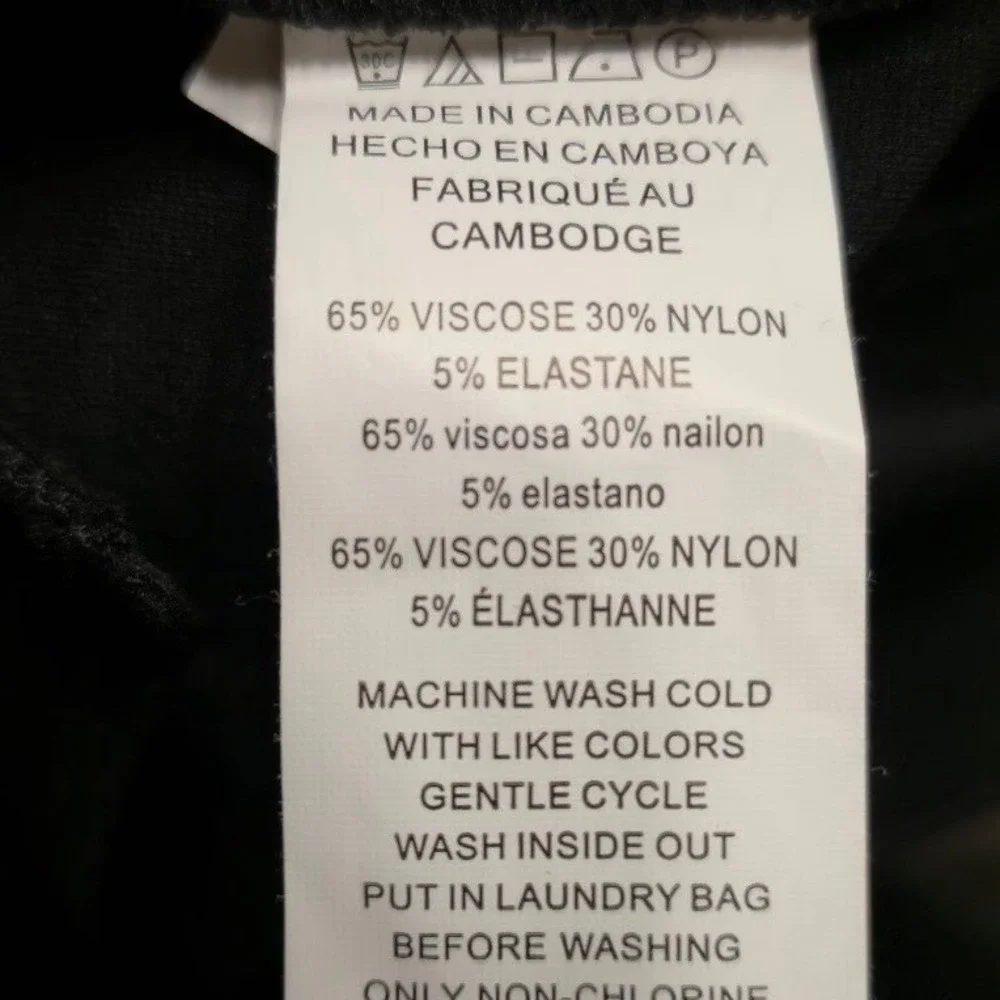 Michael Kors Black Elastic Waist Straight Leg Pull On Pants Women's Size‎ M